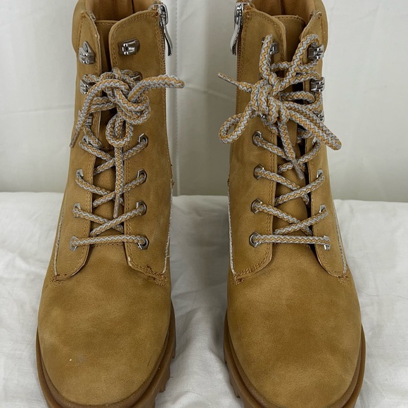 Madden girl womens boots faux  suede brown size 8.5 low heel - Picture 4 of 8